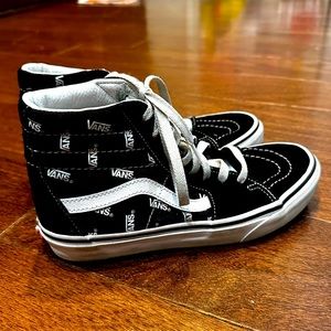 Vans® Black White High-Top Shoes Size 6.5